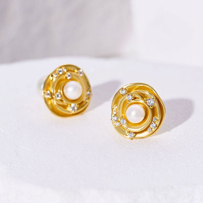 Pearly Lustre Top Grade Freshwater Pearl Earrings WE00944 | ROSE 2