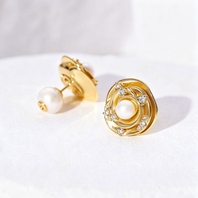 Pearly Lustre Top Grade Freshwater Pearl Earrings WE00944 | ROSE 4