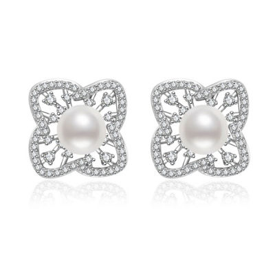 Pearly Lustre Top Grade Freshwater Pearl Earrings WE00949 | PERANAKAN 1