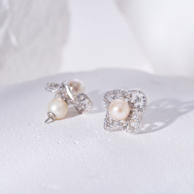 Pearly Lustre Top Grade Freshwater Pearl Earrings WE00949 | PERANAKAN 6