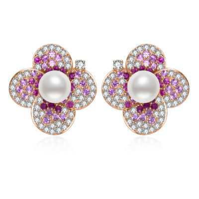 Pearly Lustre Top Grade Freshwater Pearl Earrings WE00941 | BLOOM 1