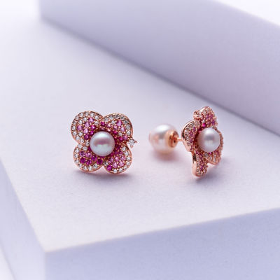Pearly Lustre Top Grade Freshwater Pearl Earrings WE00941 | BLOOM 6