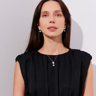 Pearly Lustre Elegant Freshwater Pearl Earrings WE00829 | MOTHER OF PEARL 5