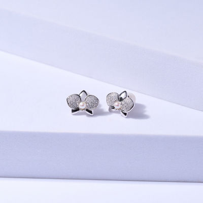 Pearly Lustre Top Grade Freshwater Pearl Earrings WE00899 | ORCHID 2