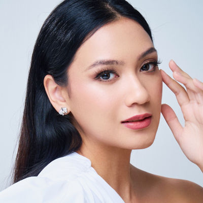 Pearly Lustre Top Grade Freshwater Pearl Earrings WE00899 | ORCHID 3