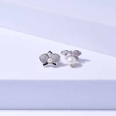 Pearly Lustre Top Grade Freshwater Pearl Earrings WE00899 | ORCHID 4