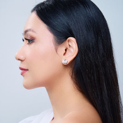 Pearly Lustre Top Grade Freshwater Pearl Earrings WE00899 | ORCHID 5