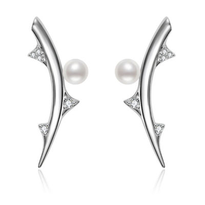 Pearly Lustre Top Grade Freshwater Pearl Earrings WE00903 | ROSE 1