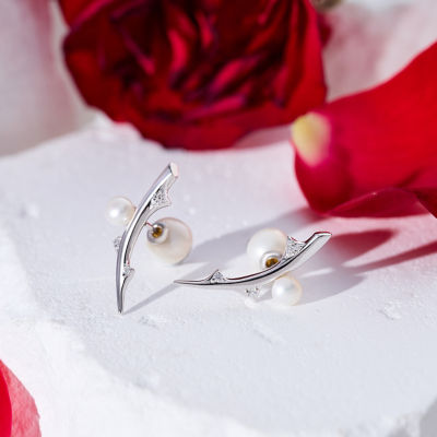 Pearly Lustre Top Grade Freshwater Pearl Earrings WE00903 | ROSE 4