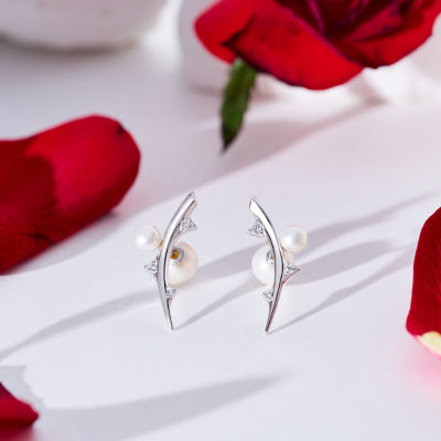 Pearly Lustre Top Grade Freshwater Pearl Earrings WE00903 | ROSE 6
