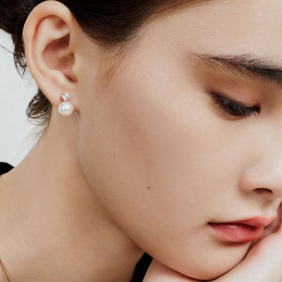 Pearly Lustre Top Grade Freshwater Pearl Earrings WE00825 | BUBBLE 3