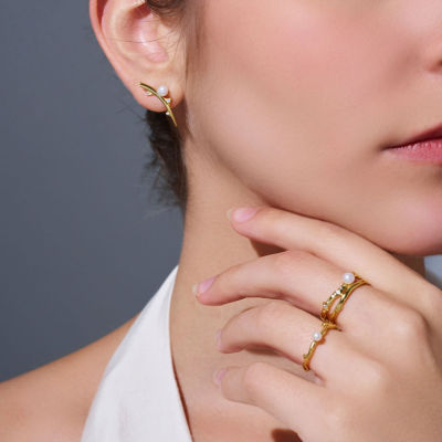 Pearly Lustre Top Grade Freshwater Pearl Earrings WE00902 |ROSE 5