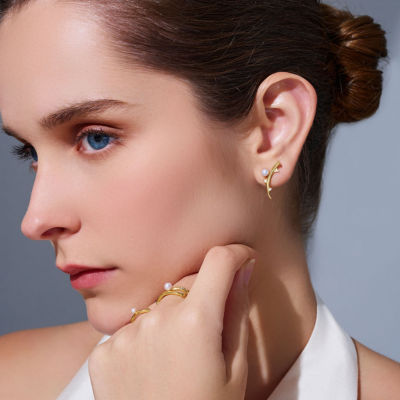 Pearly Lustre Top Grade Freshwater Pearl Earrings WE00902 |ROSE 7