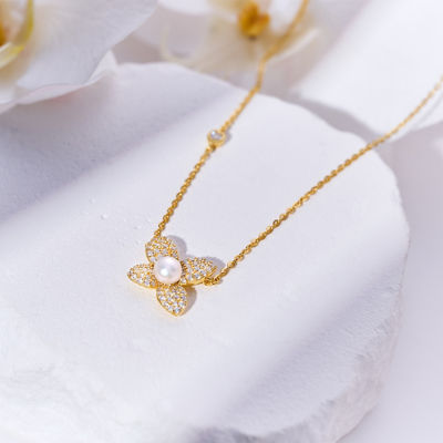 Pearly Lustre Top Grade Freshwater Pearl Necklace WN00798 | BLOOM 4
