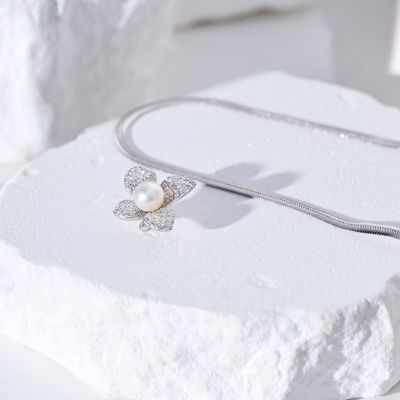 Pearly Lustre Top Grade Freshwater Pearl Necklace WN00808 | BLOOM 2