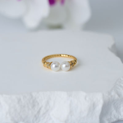 Pearly Lustre Asian Civilisations Museum Top Grade Freshwater Pearl Ring WR00321 | ACM Collection 7