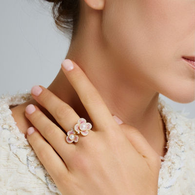 Pearly Lustre Top Grade Freshwater Pearl Rings WR00327 | BLOOM 3