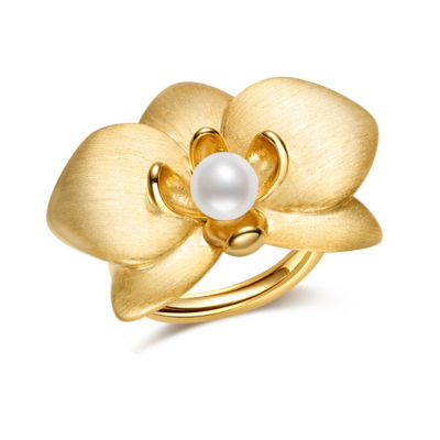 Pearly Lustre Top Grade Freshwater Pearl Rings WR00317 | ORCHID 1