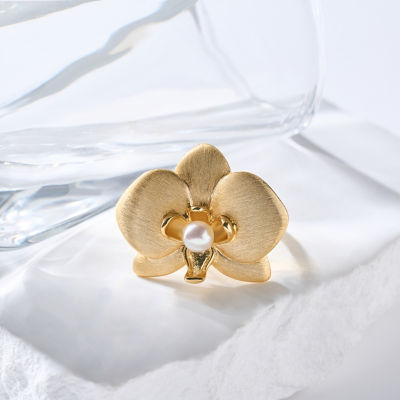 Pearly Lustre Top Grade Freshwater Pearl Rings WR00317 | ORCHID 7