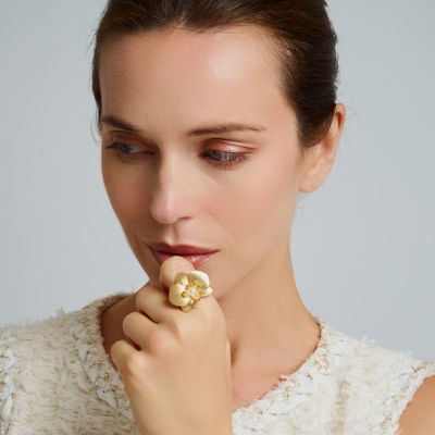 Pearly Lustre Top Grade Freshwater Pearl Rings WR00317 | ORCHID 8