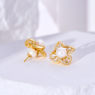 Pearly Lustre Top Grade Freshwater Pearl Earrings WE00963 | PERANAKAN 2
