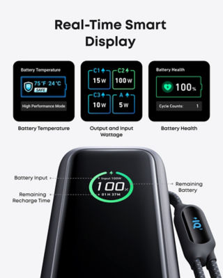 Anker 25000mAh 165W with Built-In USB-C Cables Power Bank A1695 4