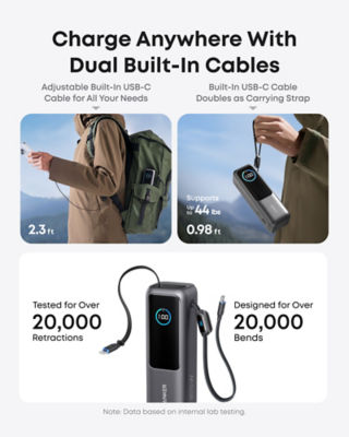 Anker 25000mAh 165W with Built-In USB-C Cables Power Bank A1695 6