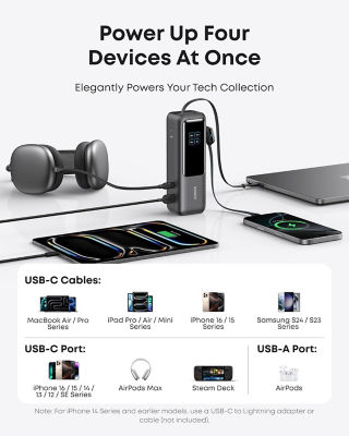 Buy Anker 25000mAh 165W with Built-In USB-C Cables Power Bank