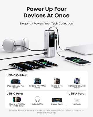 Anker 25000mAh 165W with Built-In USB-C Cables Power Bank A1695 7