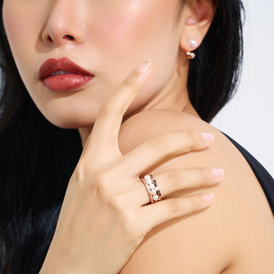 Pearly Lustre Cheetah Print Pearl Ring WR00278 | SAFARI 7
