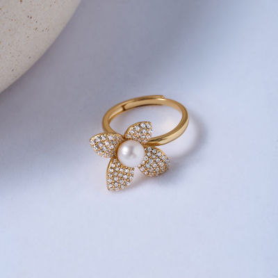 Pearly Lustre Top Grade Freshwater Pearl Rings WR00293 | BLOOM 3