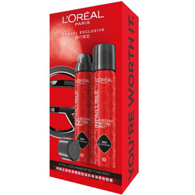 L'ORÉAL PARIS 巴黎欧莱雅恒放溢彩持妆喷雾持妆版两支装 4