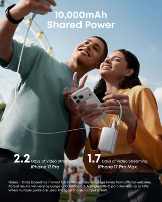 Anker Nano Power Bank 10000mAh 45W with Built-In Retractable USB-C Cable A1638 5