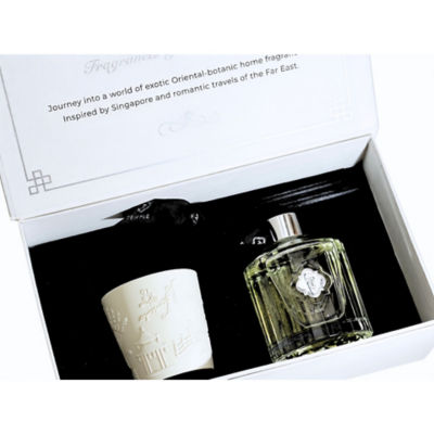 TEMPLE Candles Chinoiserie Ceramic Candle + Diffuser Gift Box - Bamboo 7