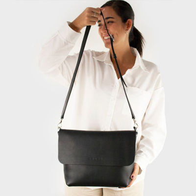 CRUSH Leather Goods Crossbody Bag Joy L Syna Tan 5