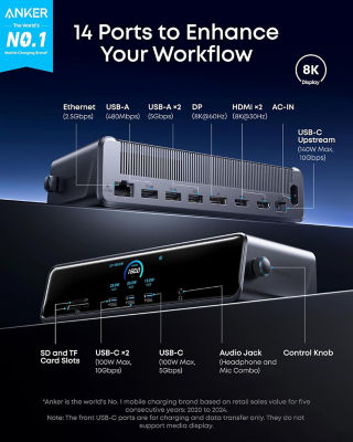 Buy Anker Prime 14-in-1 Triple Display DisplayLink Docking Station