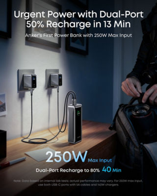 Anker Prime Power Bank 26250mAh 3-Port 300W Laptop Power Bank A110A 4