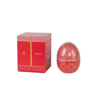 Artitude Home Vela De Huevo Scarlet Eclat (Blackcurrant-Rose-Patchouli) Scented Ceramic Egg Candle 3
