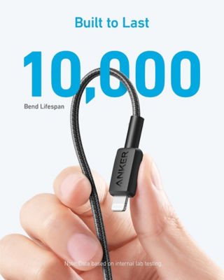Anker 322 PowerLine USB C to Lightning 60W Braided Cable A81B6 3