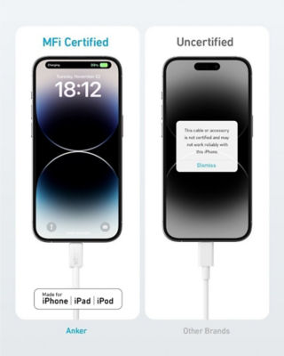 Anker 322 PowerLine USB C to Lightning 60W Braided Cable A81B6 4