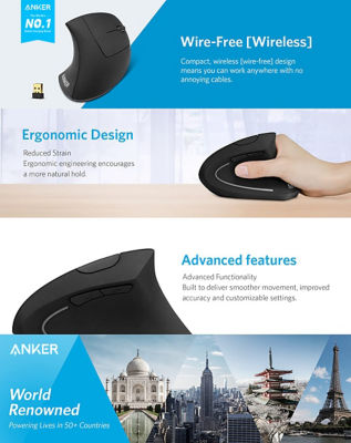 Anker Wireless Vertical Ergonomic Mouse A7852 2