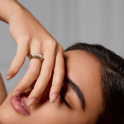 Pearly Lustre Cheetah Print Pearl Ring WR00279 | SAFARI 3