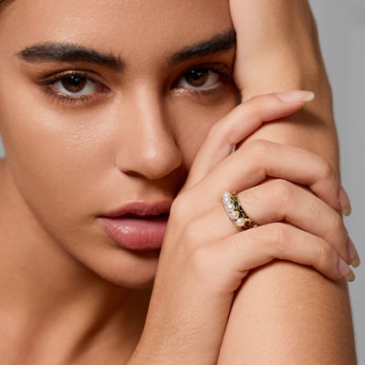 Pearly Lustre Cheetah Print Pearl Ring WR00279 | SAFARI 7