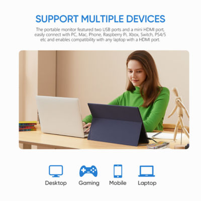 ARZOPA A1 GAMUT 15.6'' FHD 1080P Portable Monitor with Smart Cover 4