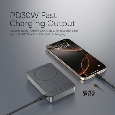 Mazer (CCC + QR) Qi2 Certified 15W 10000mAh Magnetic Wireless Power Bank - M-MagAir20 4