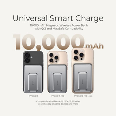 Mazer (CCC + QR) Qi2 Certified 15W 10000mAh Magnetic Wireless Power Bank - M-MagAir20 7