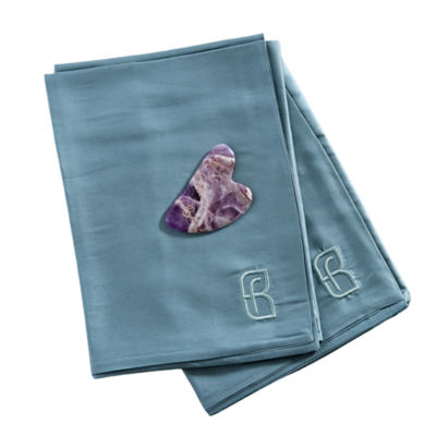 Founders Beauty Rest & Renew — DreamWell Pillowcase + GloWell Amethyst Gua Sha 1