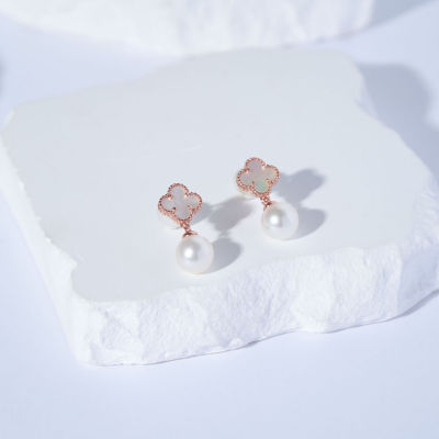 Pearly Lustre Elegant Freshwater Pearl Earrings WE00882 | MOTHER OF PEARL 4