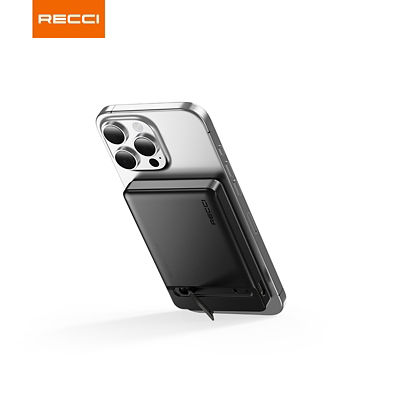 Recci 3C Power Bank 5000mAh 15W Magnetic Charging with USB-C Built-In Cable RPB-W37 4