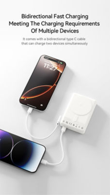 Recci 3C Power Bank 5000mAh 15W Magnetic Charging with USB-C Built-In Cable RPB-W37 6
